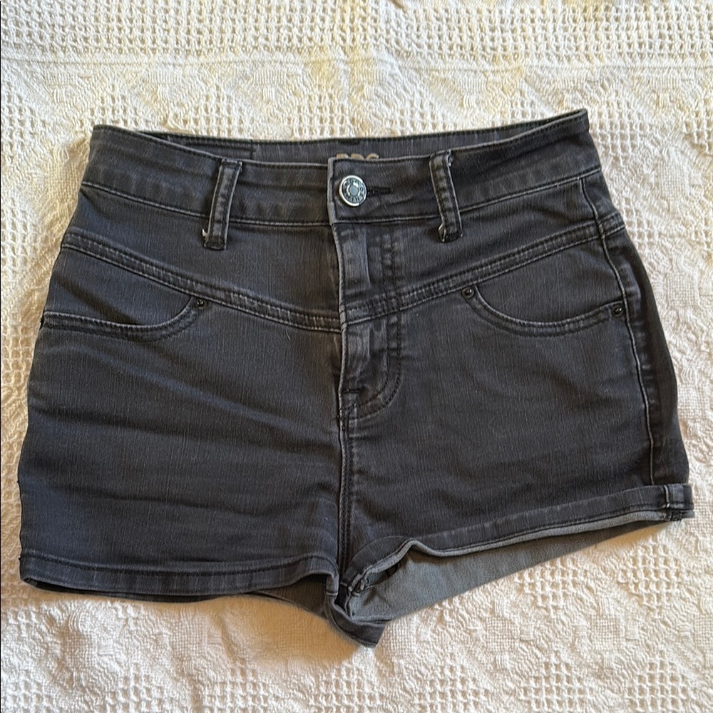 Women's Black Denim Shorts